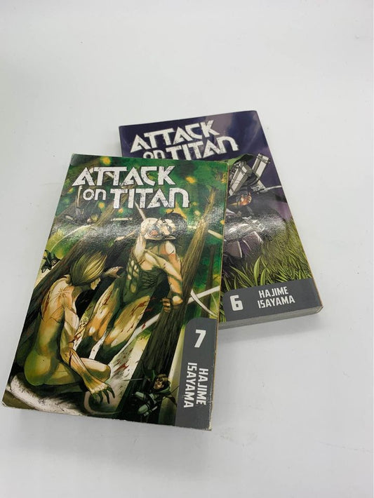 Attack on Titan, Volume 6+7 by Hajime Isayama (English) Paperback Book