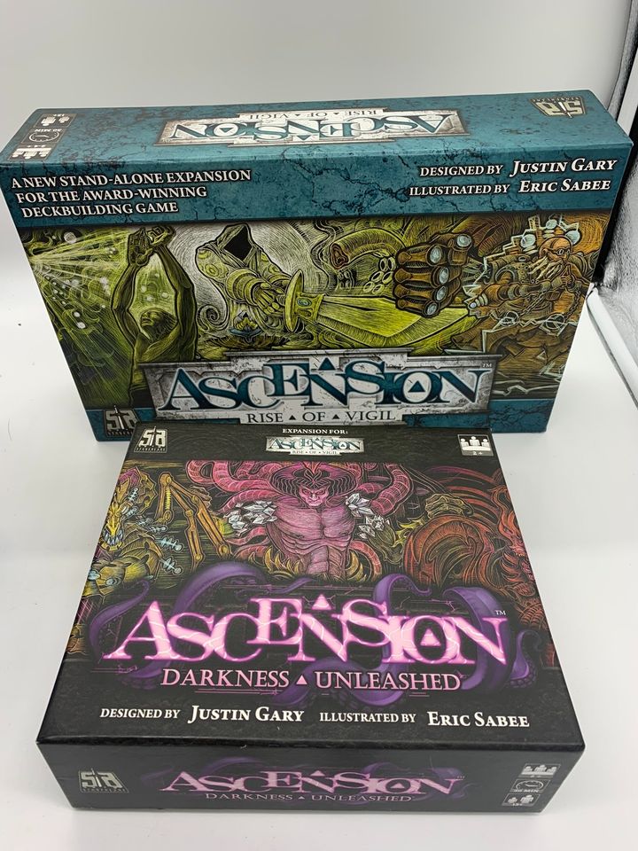 Ascension Rise of Vigil Stoneblade Entertainment Strategy Board Game + Darkness Unleashed