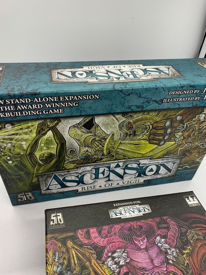 Ascension Rise of Vigil Stoneblade Entertainment Strategy Board Game + Darkness Unleashed