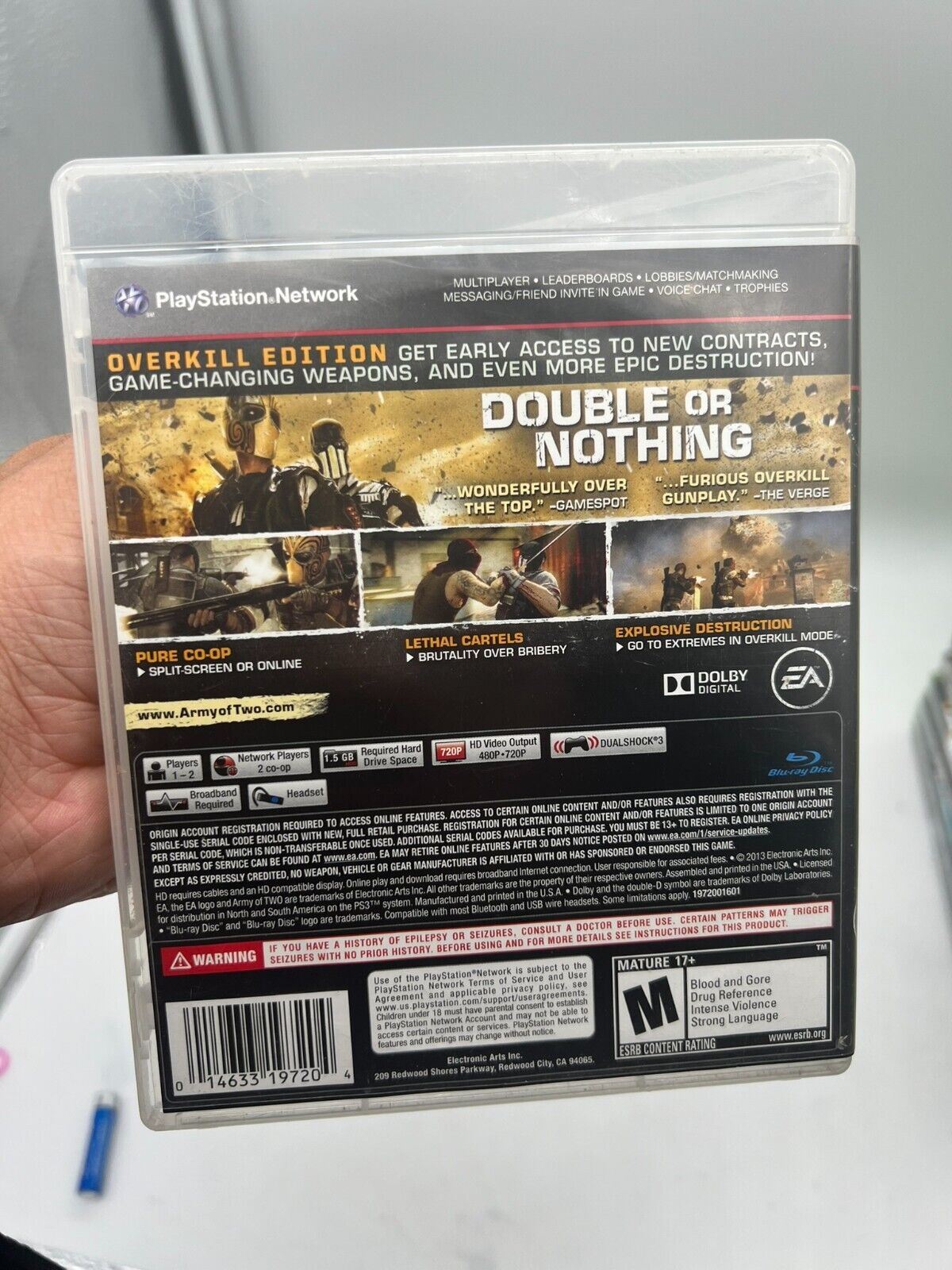 Army of Two: The Devil's Cartel -- Overkill Edition (Sony PS3, 2013)