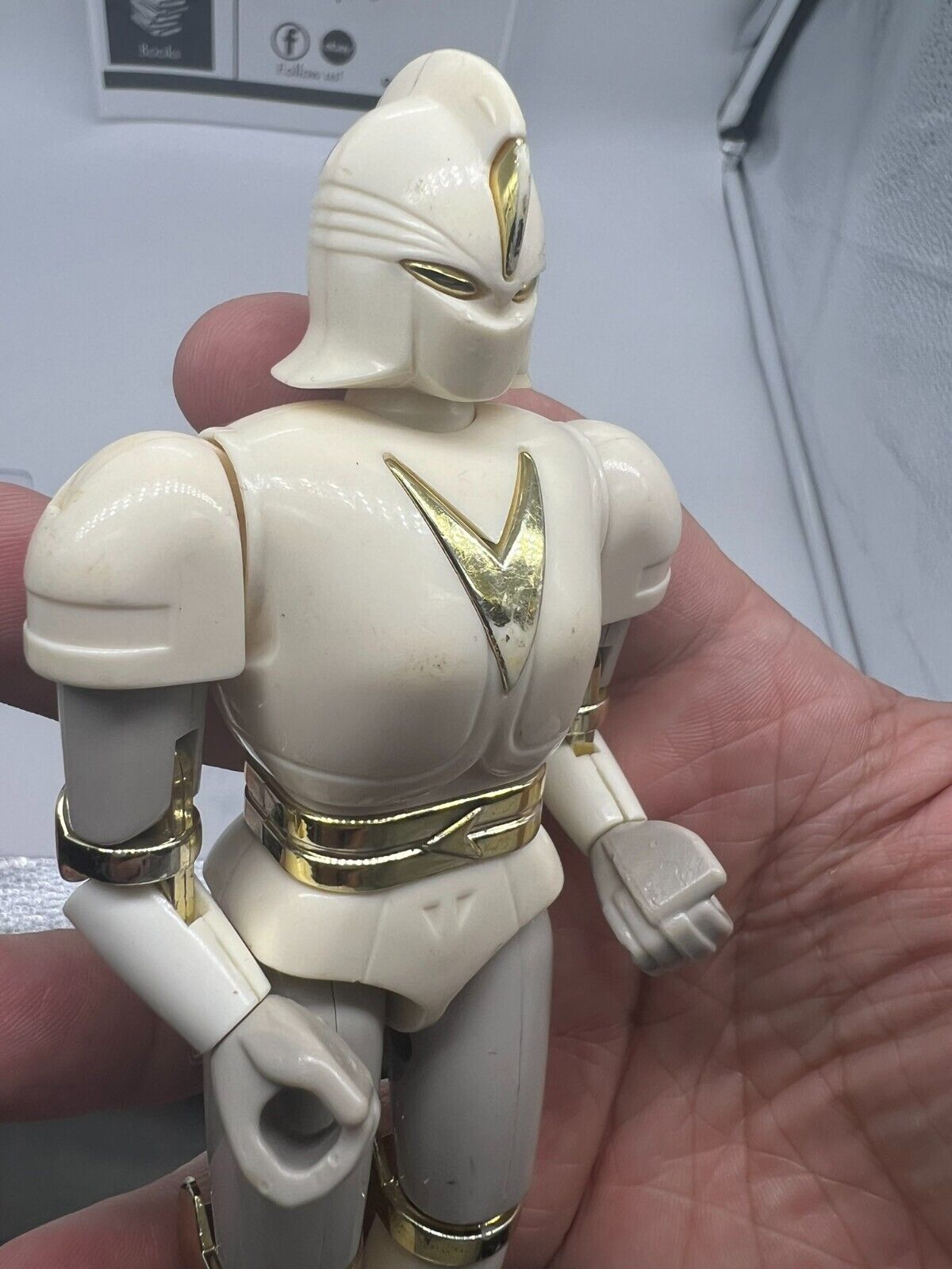 Mighty Morphin Power Rangers White Battle Borg Figure Alien Ranger Bandai