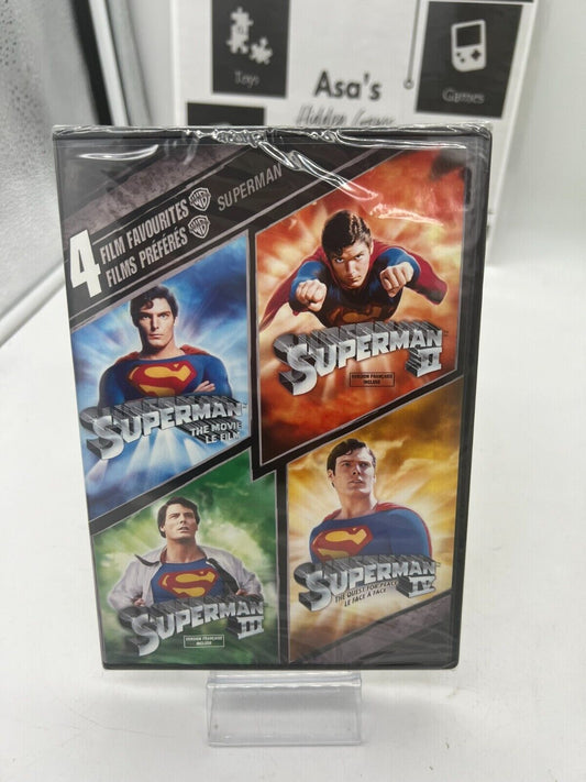 4 Film Favorites Superman The Movie 1-4 (DVD, 2008) Starring Christopher Reeves