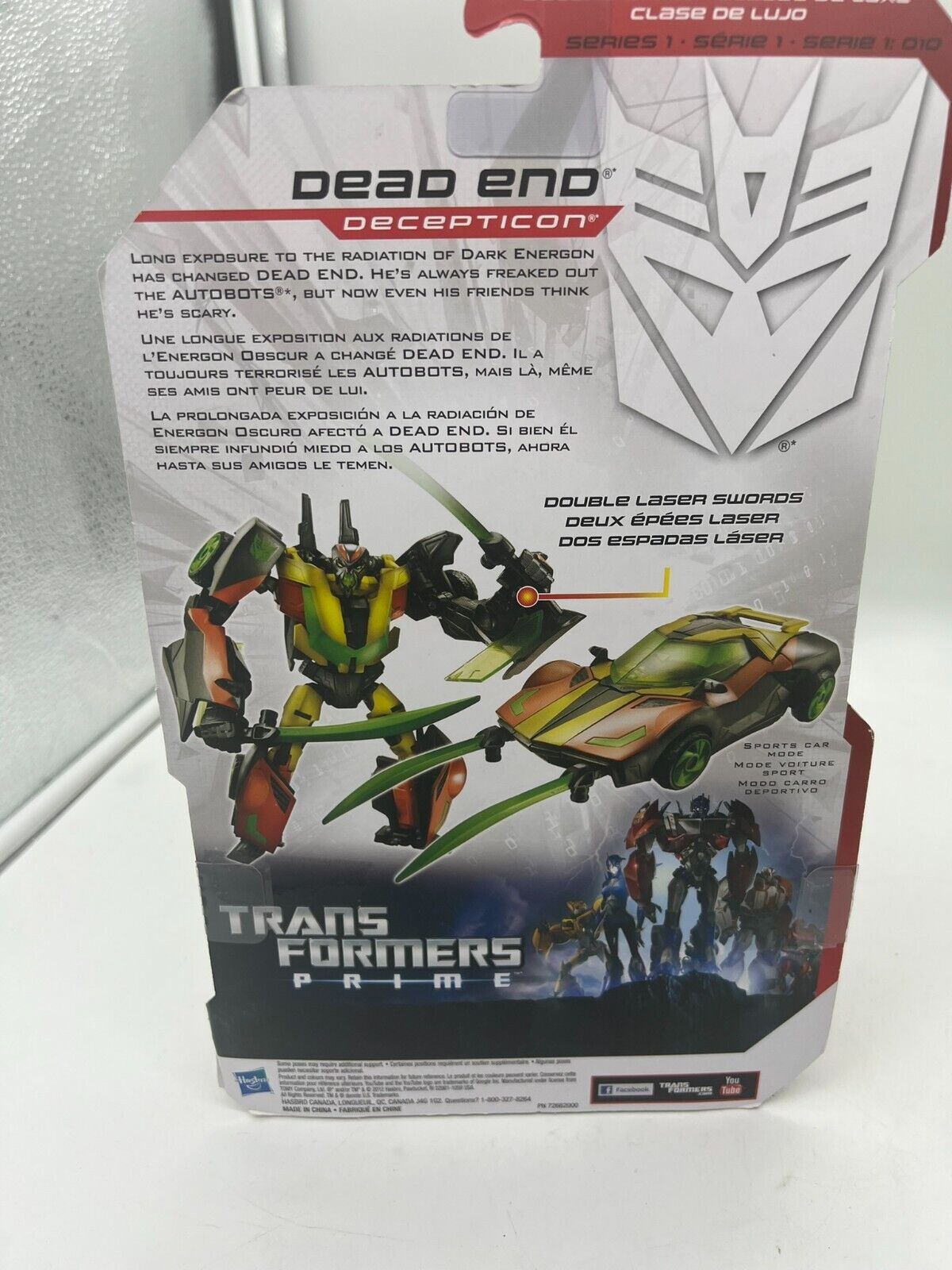 Hasbro Transformers Prime RID Animated Series 2012 Deluxe Class Dead End - NEW