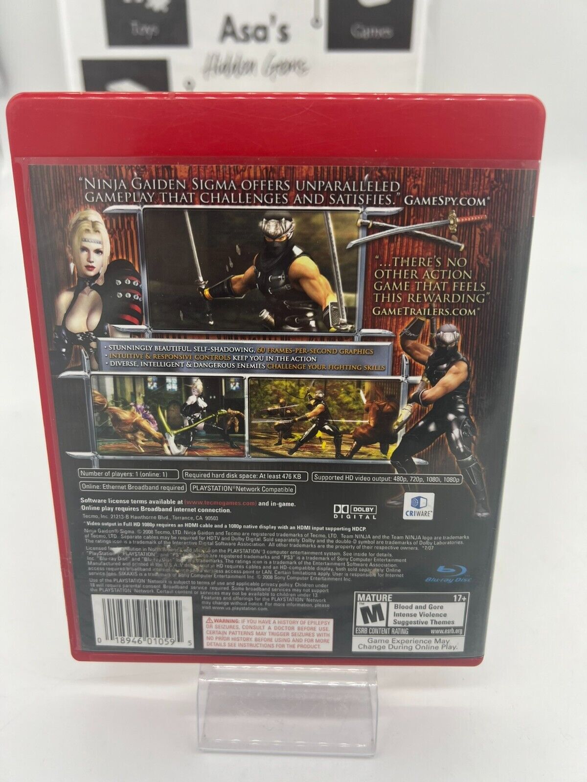 Ninja Gaiden Sigma -- Greatest Hits (Sony PlayStation 3, 2008)