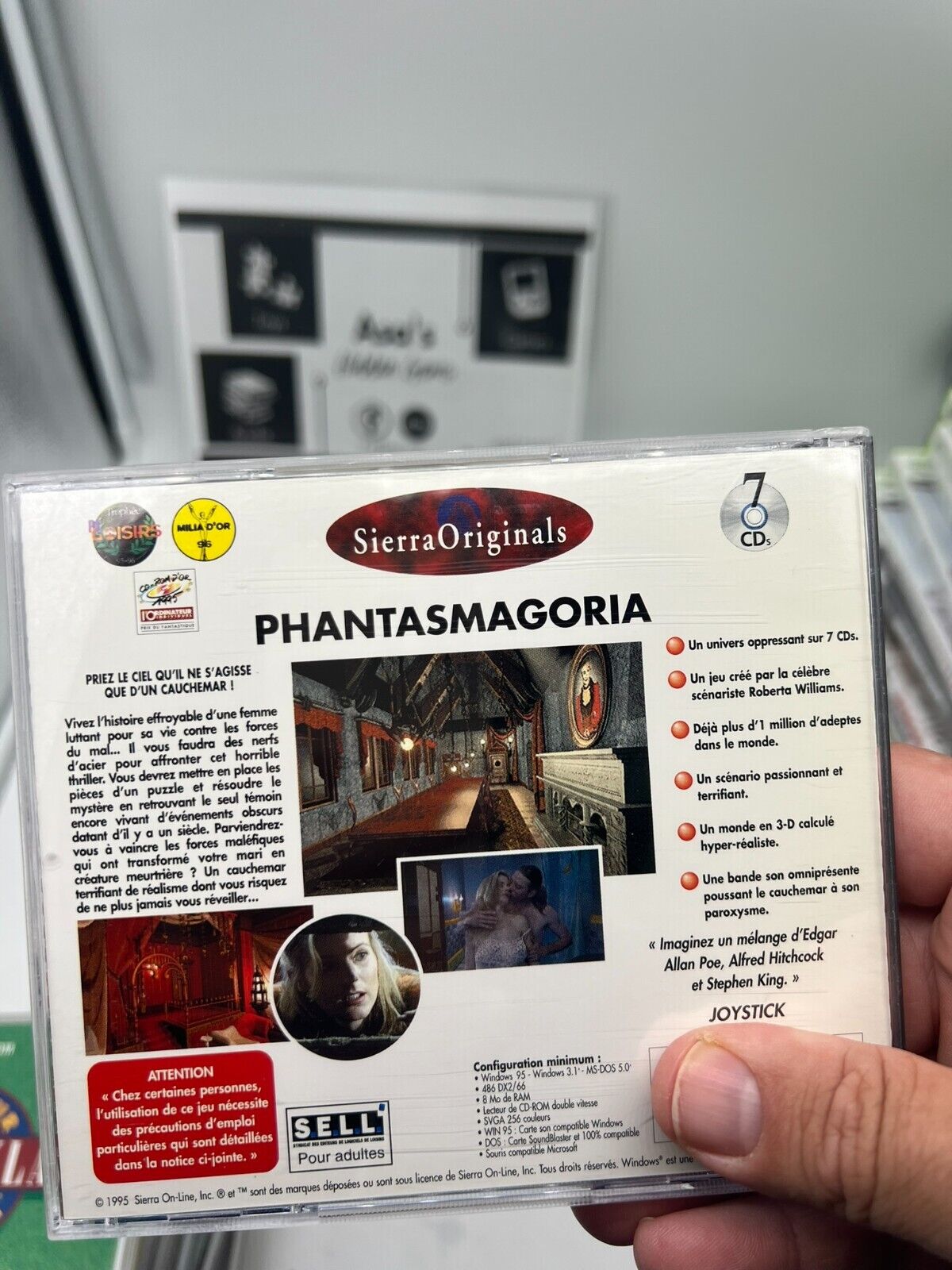 PC CD-Rom Sierra Originals Phantasmagoria 7 CD's Set -French - Français