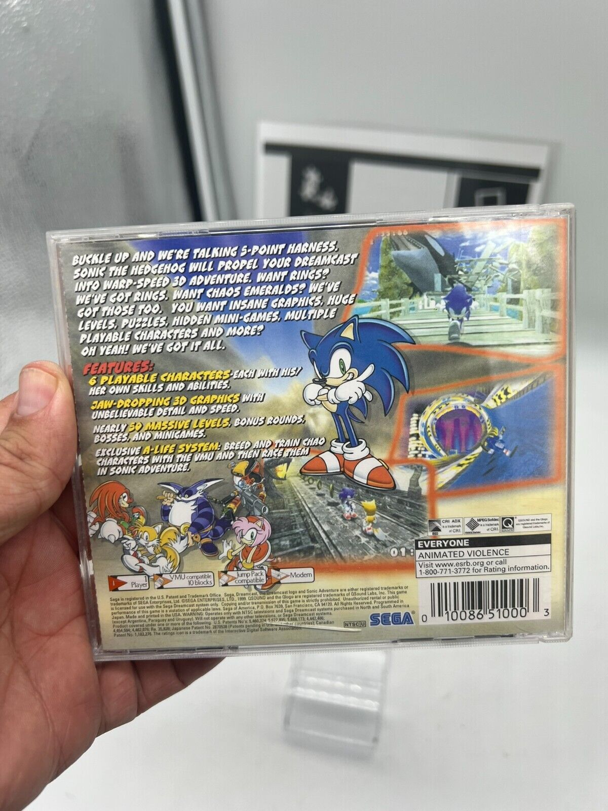 Sonic Adventure (Sega Dreamcast, 1998) - Read Full Ad Description