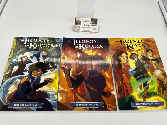 The Legend of Korra Turf Wars: Parts 1-3 Graphic Novels Set Manga Nickelodeon