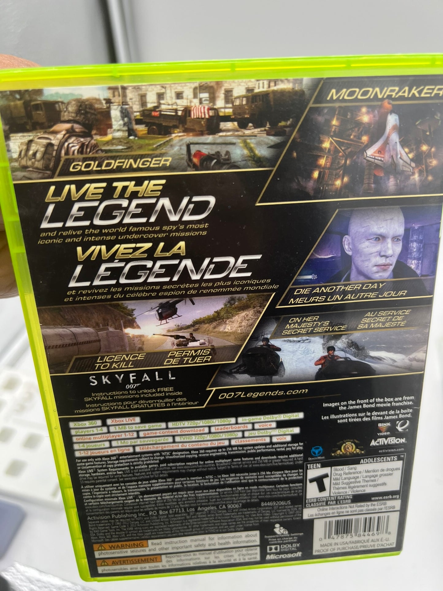 007 Legends (Microsoft Xbox 360, 2012)