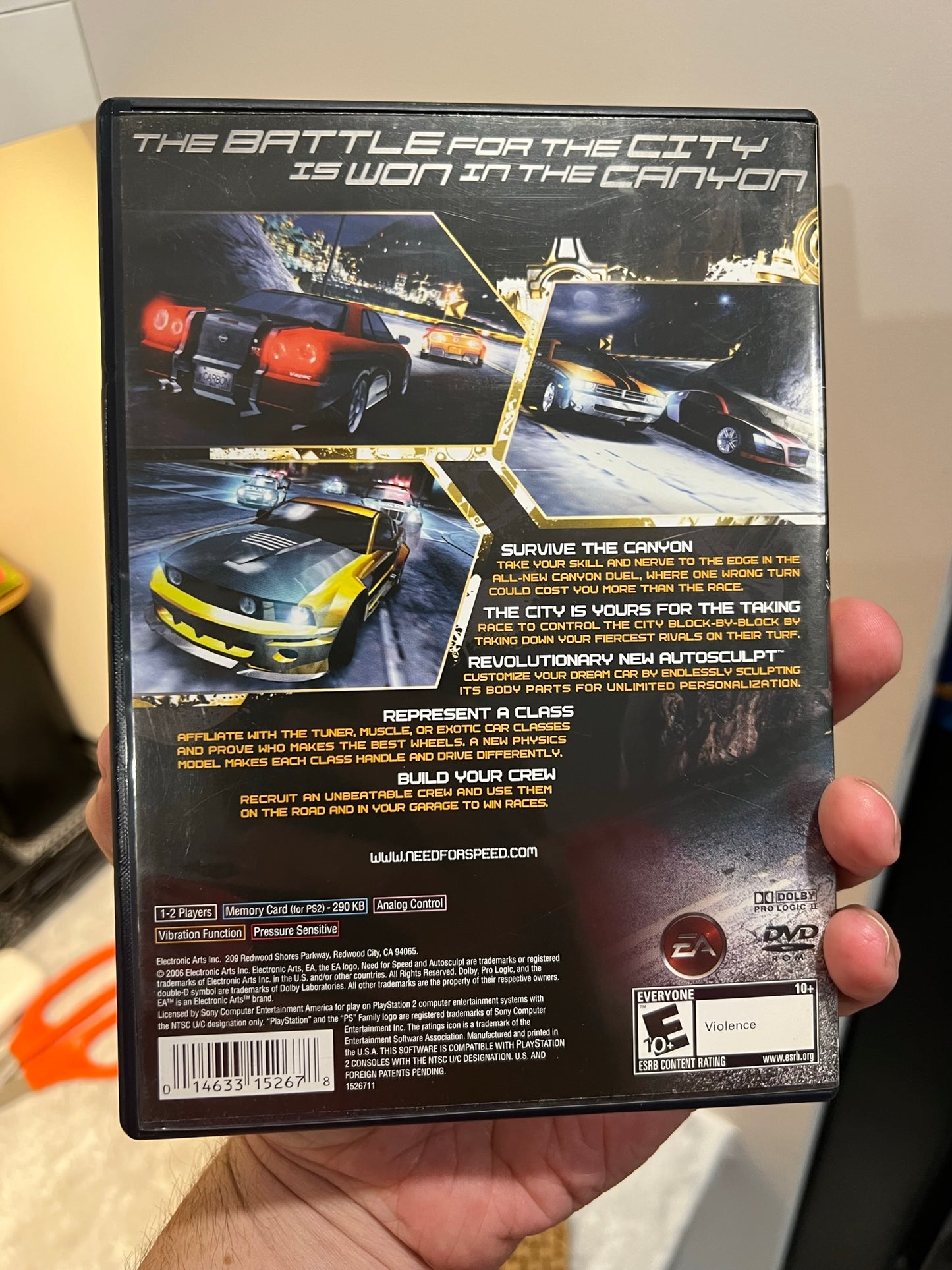 Need for Speed: Carbon (Sony PlayStation 2, 2006) PS2