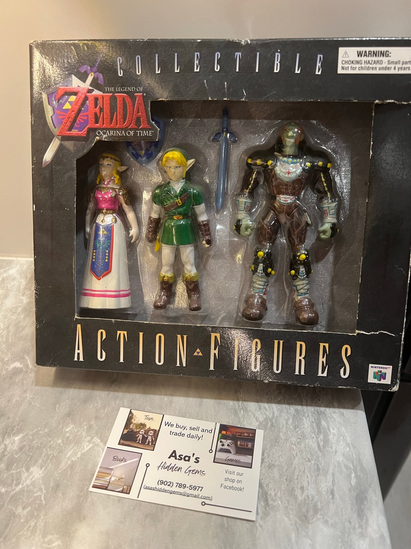 The Legend of Zelda Ocarina of Time Collectible Action Figures Set (1998) Rare