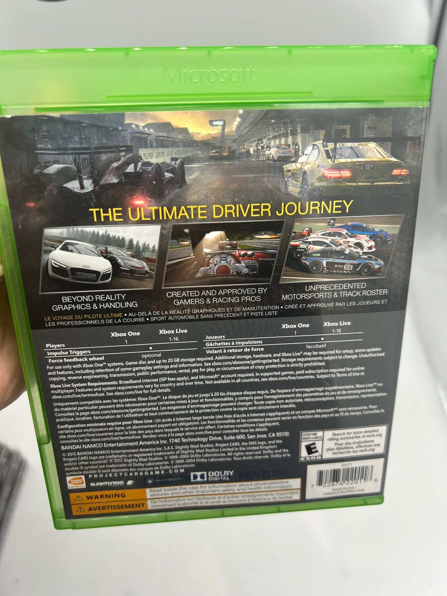 Project Cars (Microsoft Xbox One, 2015)