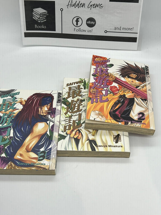 Saiyuki MANGA by Kazuya Minekura Vol 1-3 English Paperback Lot
