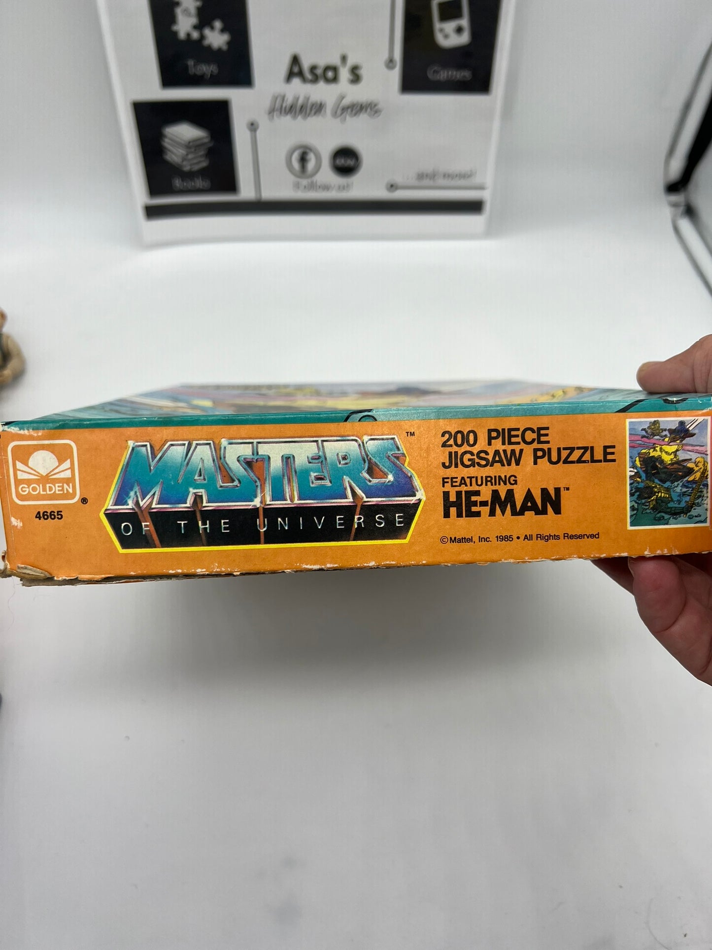 He-Man 200 Piece Jigsaw Puzzle Master of the Universe MOTU 1985 Mattel Golden