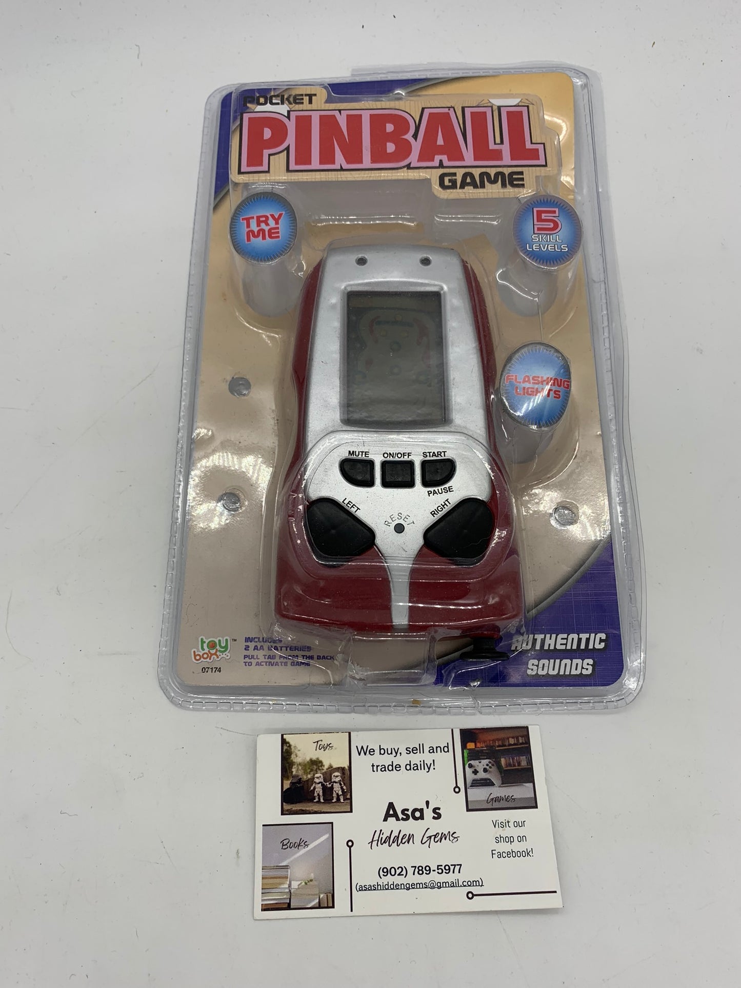 Toy Box Video Game FX Pocket Pinball Electronic Handheld Game
