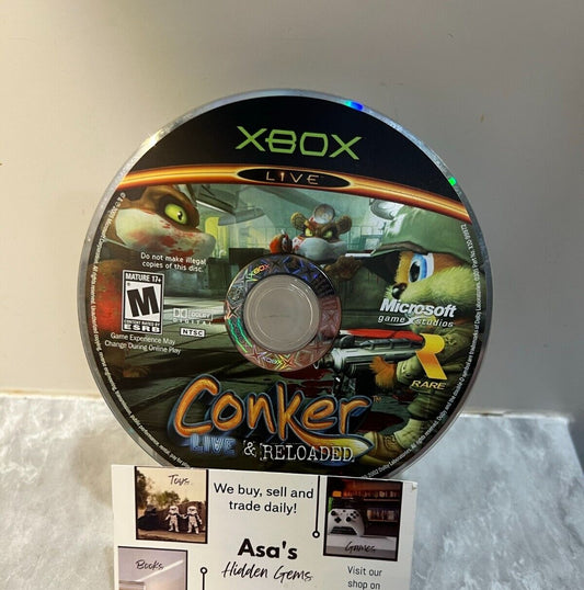 Conker Live & Reloaded (Microsoft Xbox, 2005) Disc Only Scratched - Read Desc