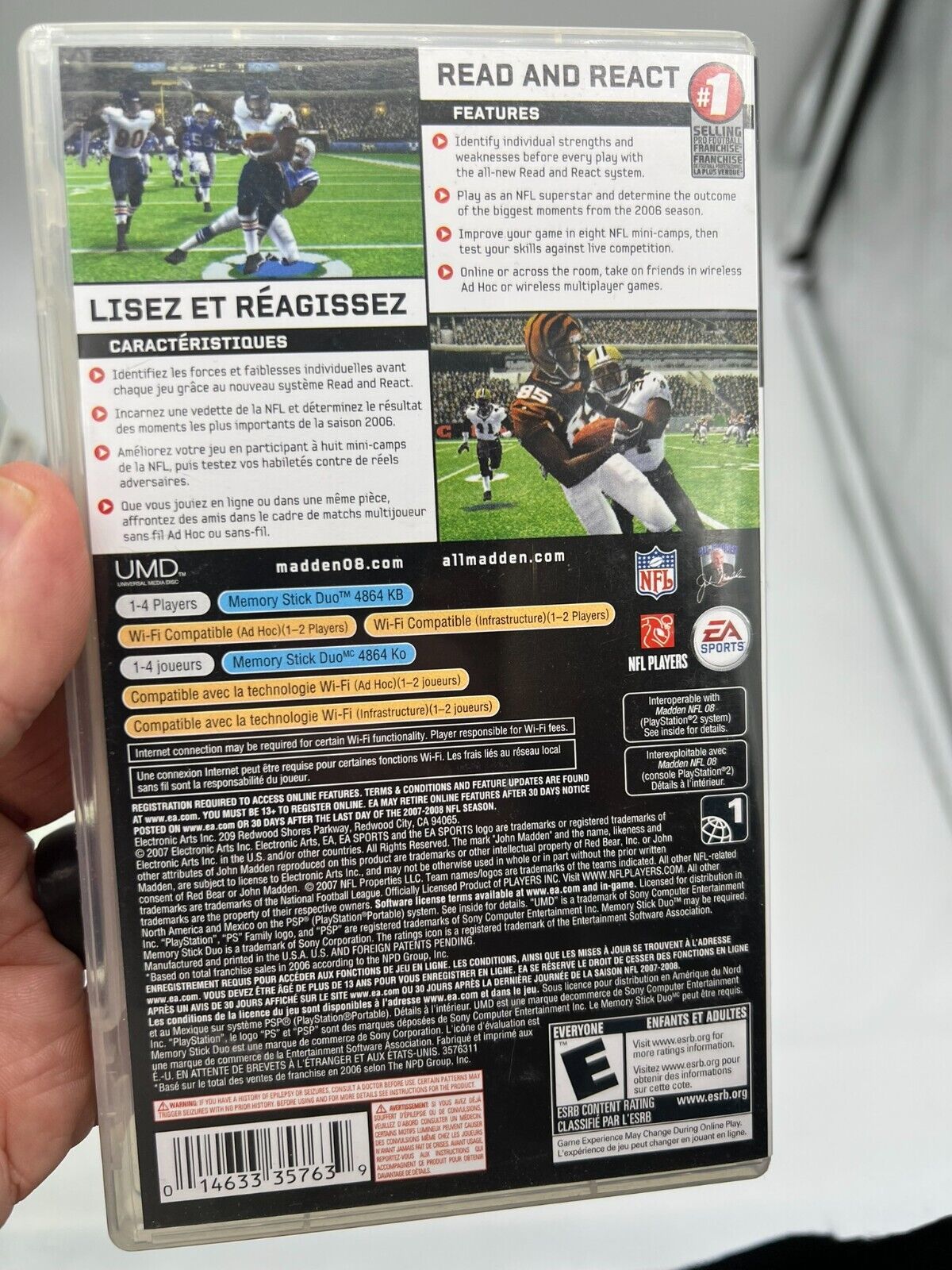 Madden NFL 08 (Sony PSP, 2007)