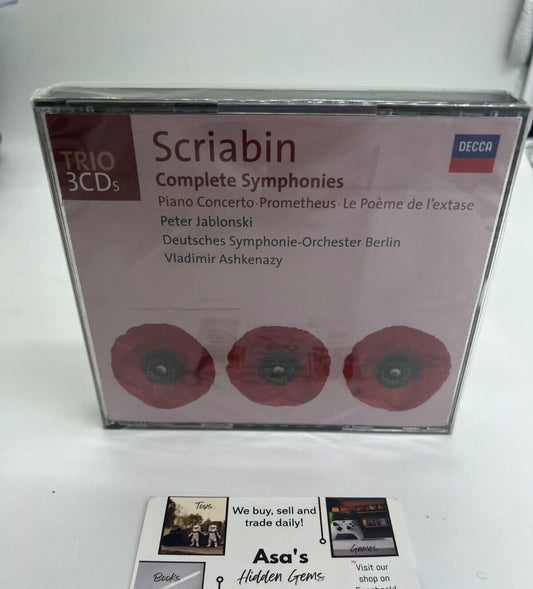 Sealed - Scriabin: Complete Symphonies 3CDs Jablonski - Ashkenazy