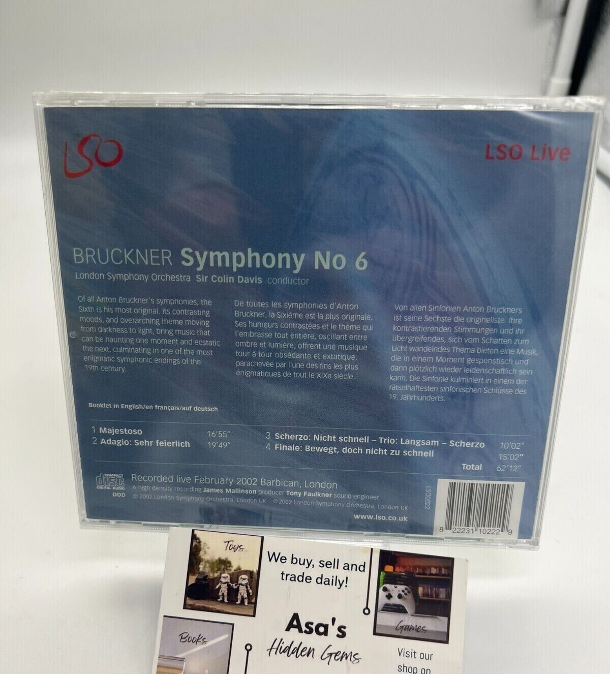 Bruckner: Symphony No. 6 (CD, Feb-2003, LSO Live) - NEW