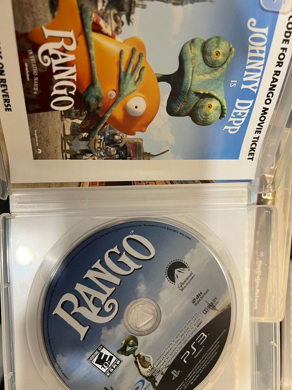 Rango The Video Game (Sony PlayStation 3, 2011) PS3