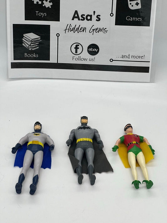 BATMAN Action Figure 6" LOT of 3 Poseable & Bendable Superhero BENDY DC Comics