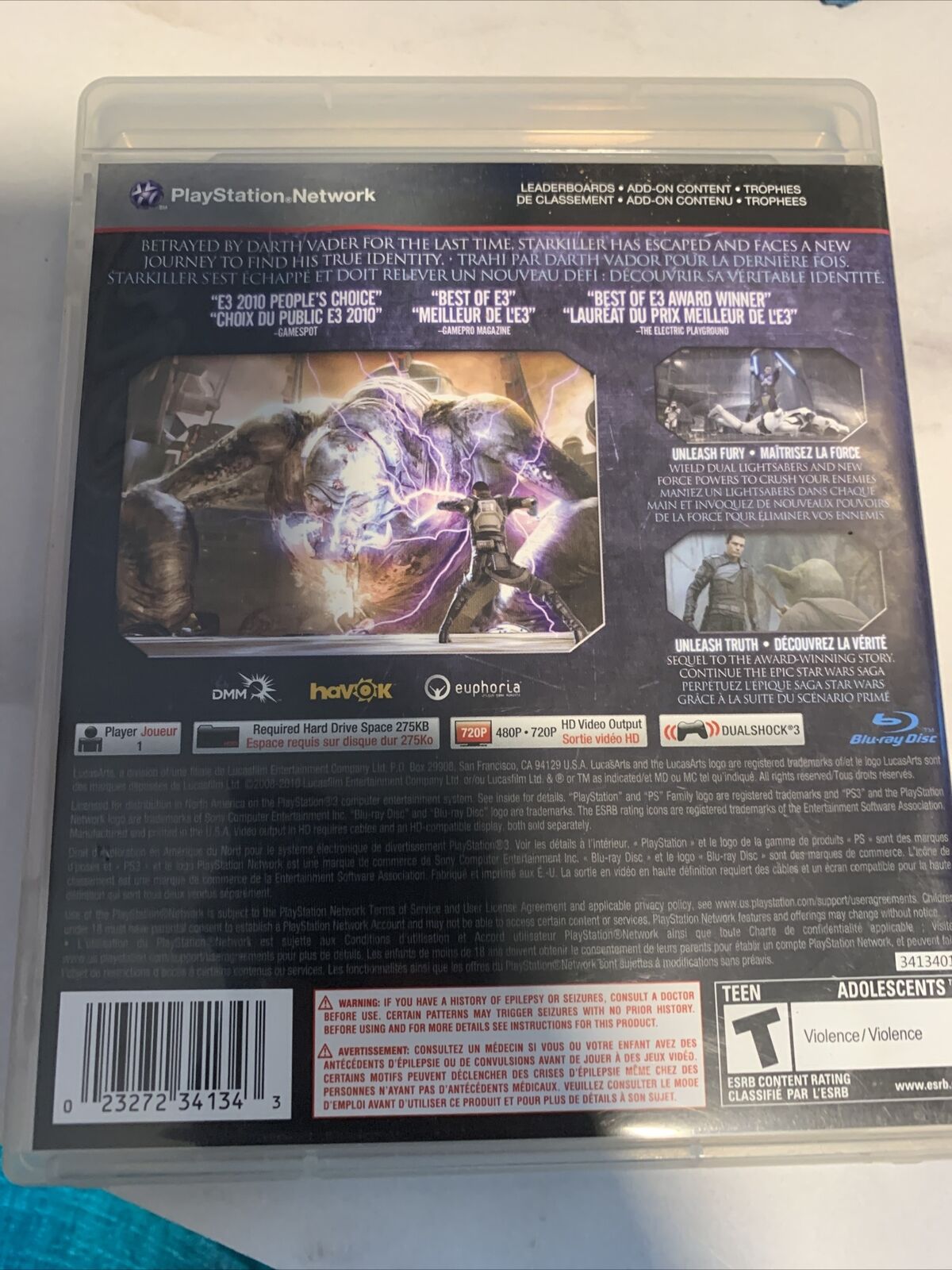 Star Wars: The Force Unleashed II (Sony PlayStation 3, 2010)