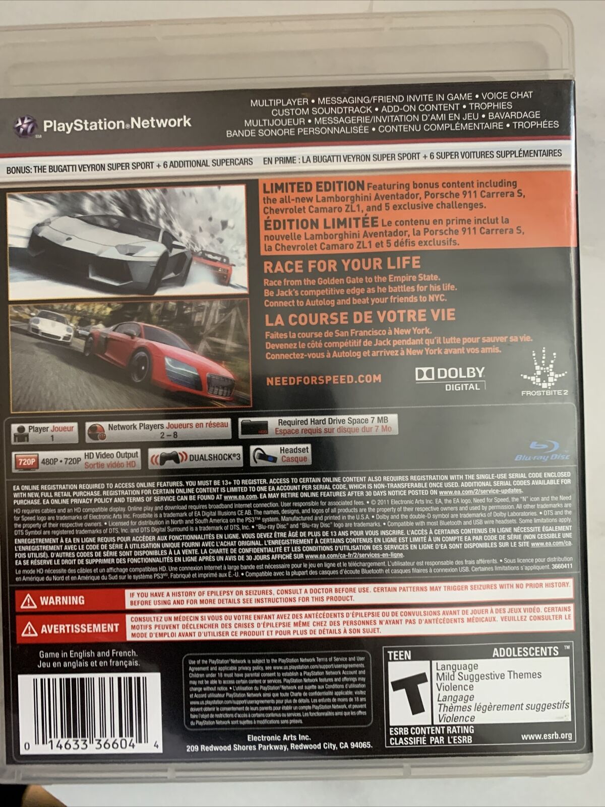Need for Speed: The Run (Sony PlayStation 3)