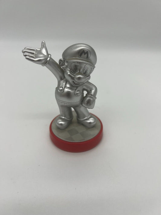 Silver Mario Amiibo Super Mario Bros. Series Red Base