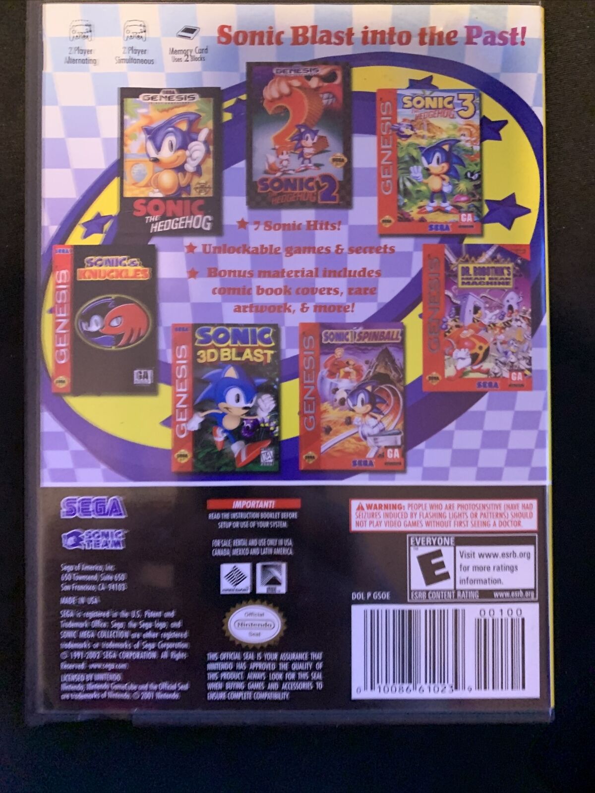 Sonic Mega Collection (Nintendo GameCube, 2002)