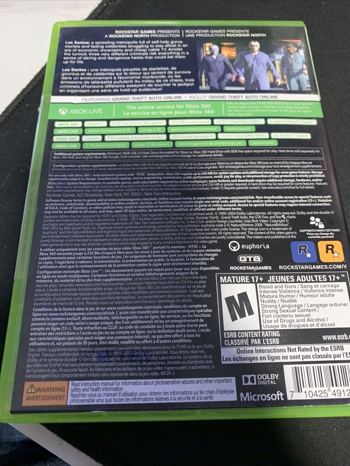 Grand Theft Auto V (Microsoft Xbox 360, 2013)