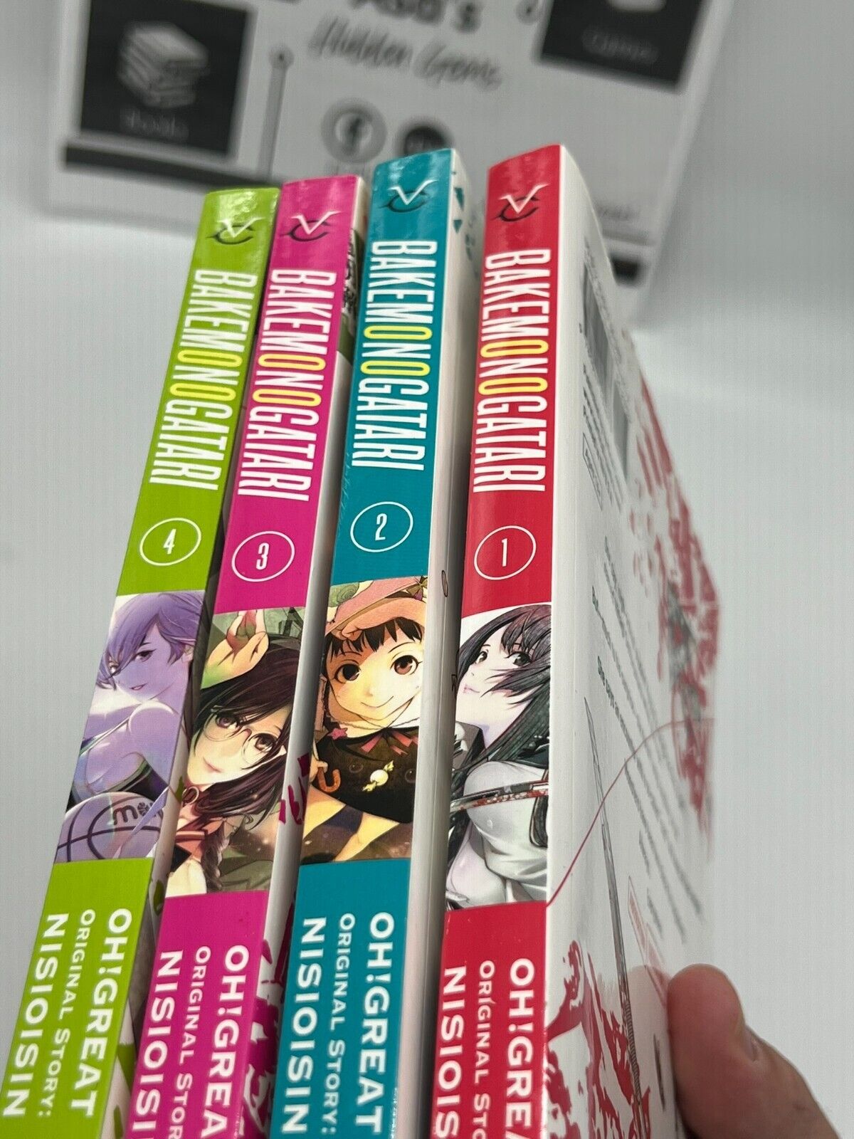 Bakemonogatari Vol.1-4 set Manga Comics Nishin Ishio Nishin Anime Books
