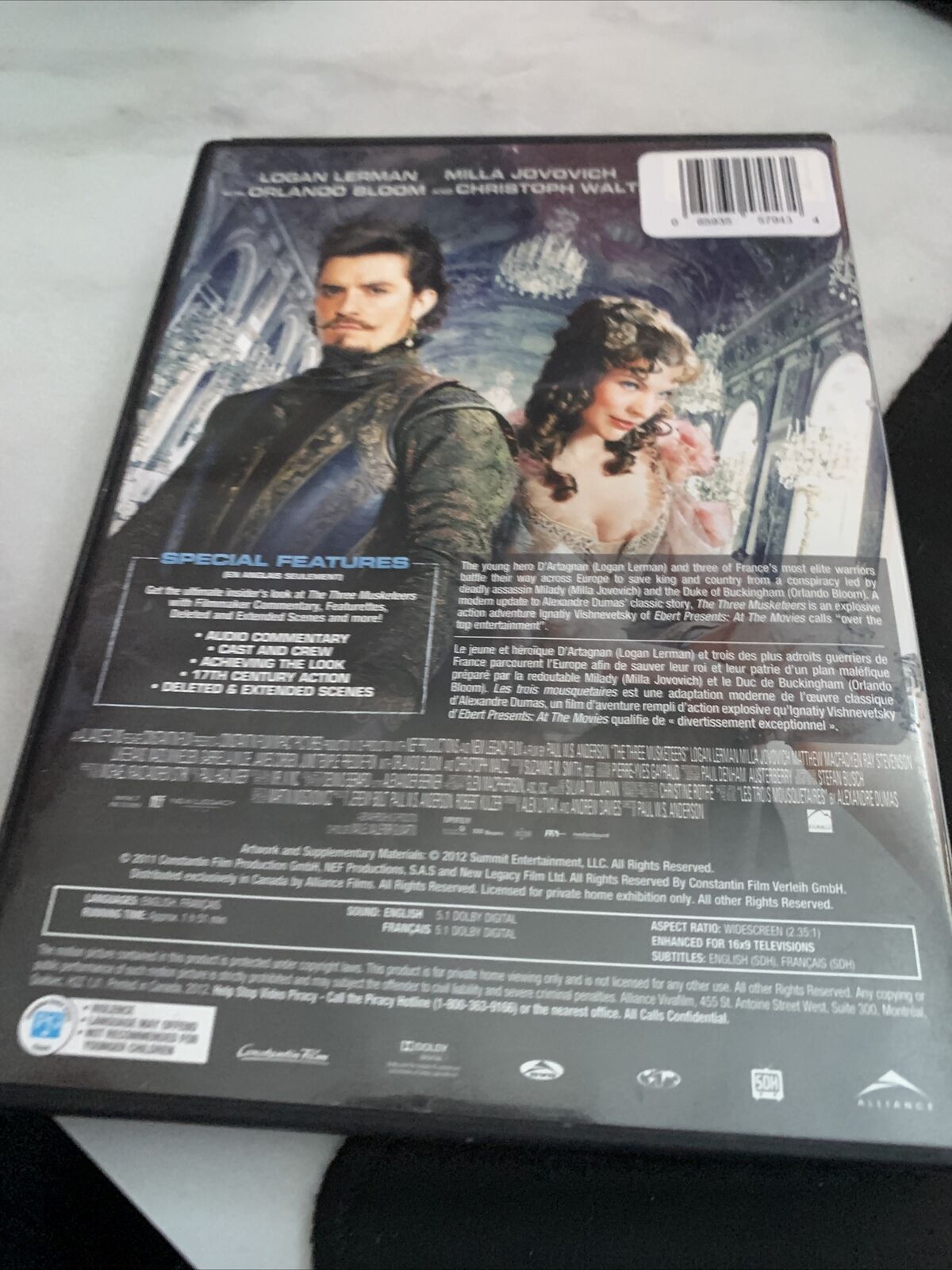 The Three Musketeers (DVD, 2012, Canadian)