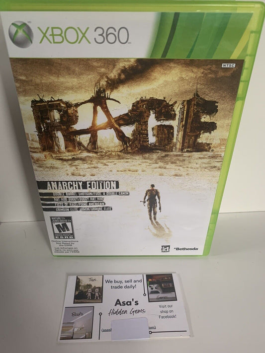 Rage -- Anarchy Edition (Microsoft Xbox 360, 2011)