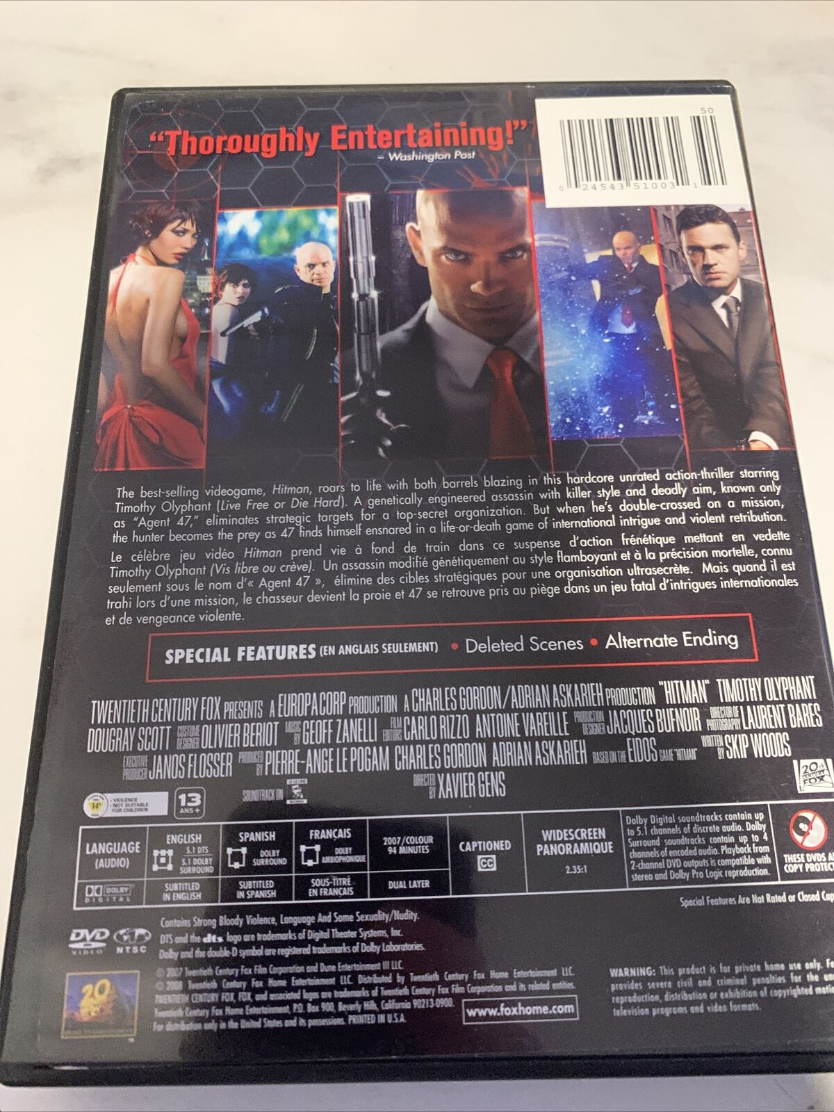 Hitman (DVD, 2008, Canadian Unrated Widescreen)