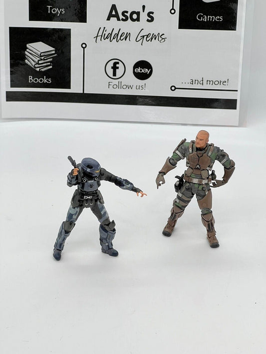 Halo 3:ODST ONI operative Dare & Halo Wars SGT. John Forge 4.5" Action Figure