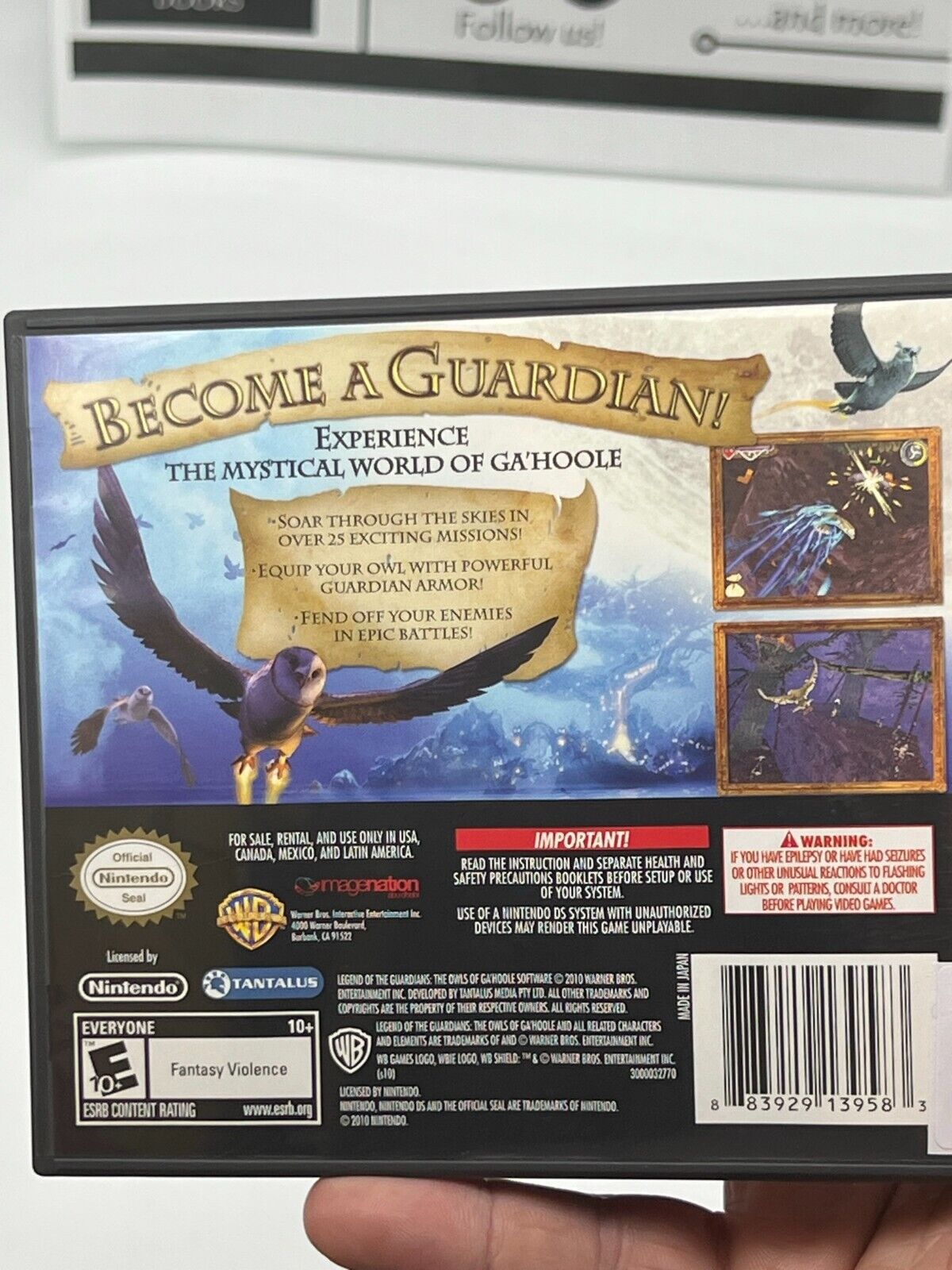 Legend of the Guardians: The Owls of Ga'Hoole (Nintendo DS, 2010) - Tested