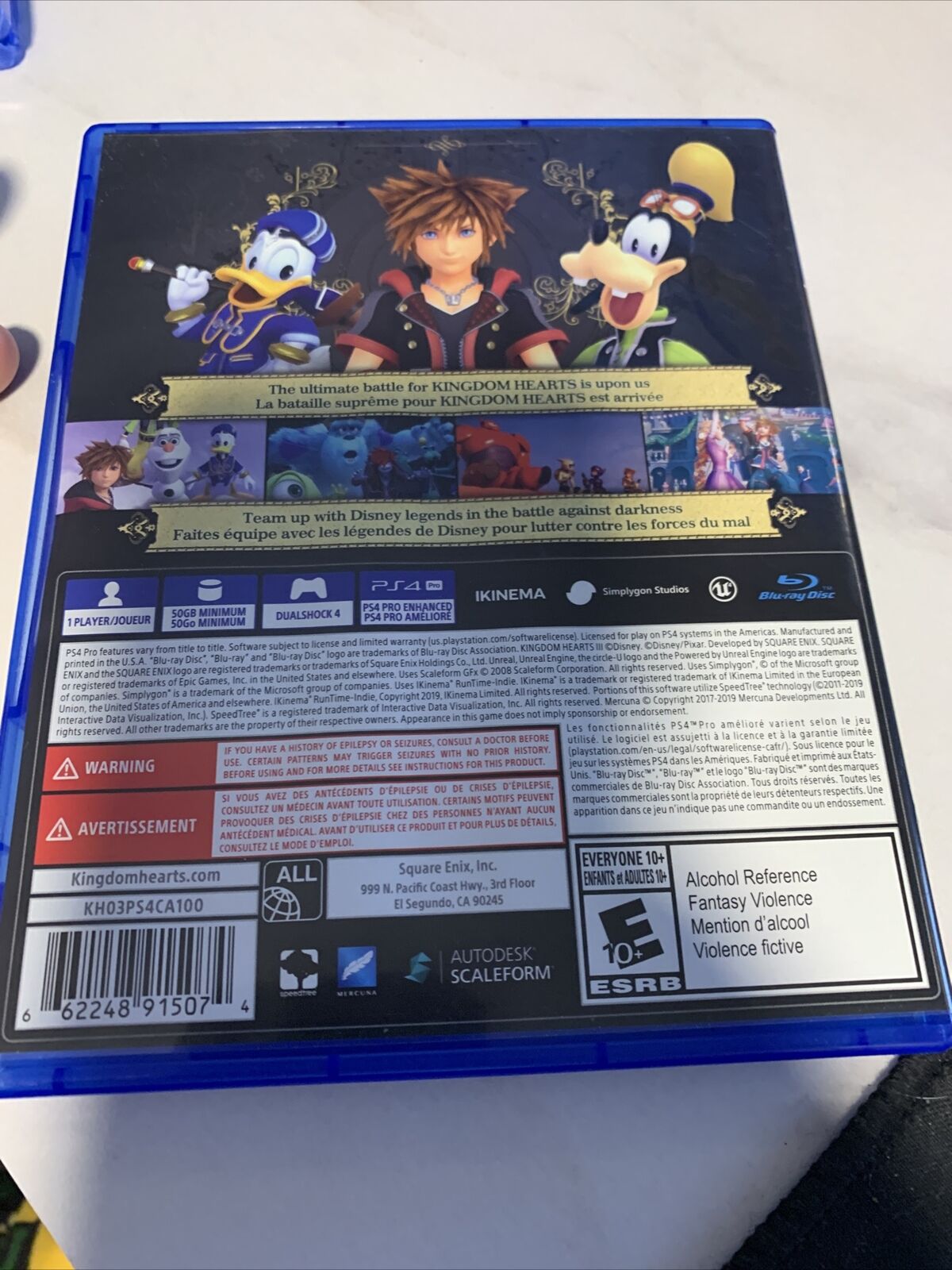 Kingdom Hearts III - (Sony PlayStation 4, 2019)