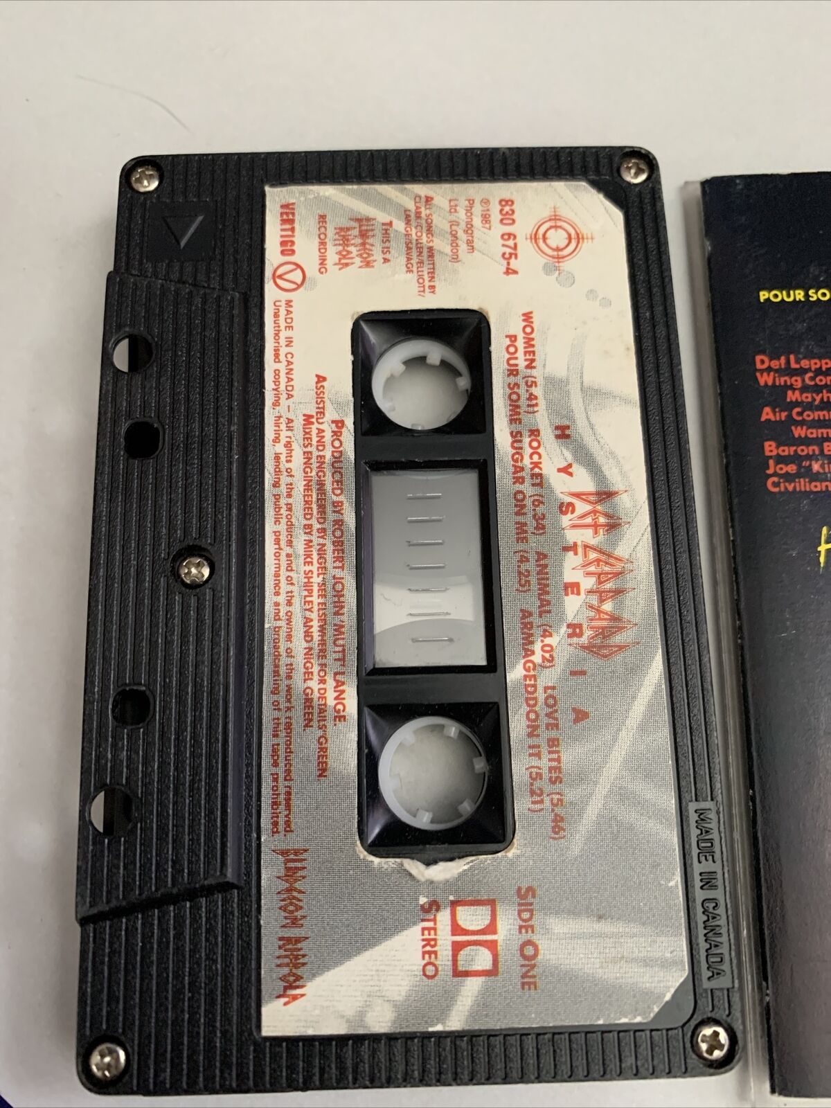 Hysteria by Def Leppard (Cassette)