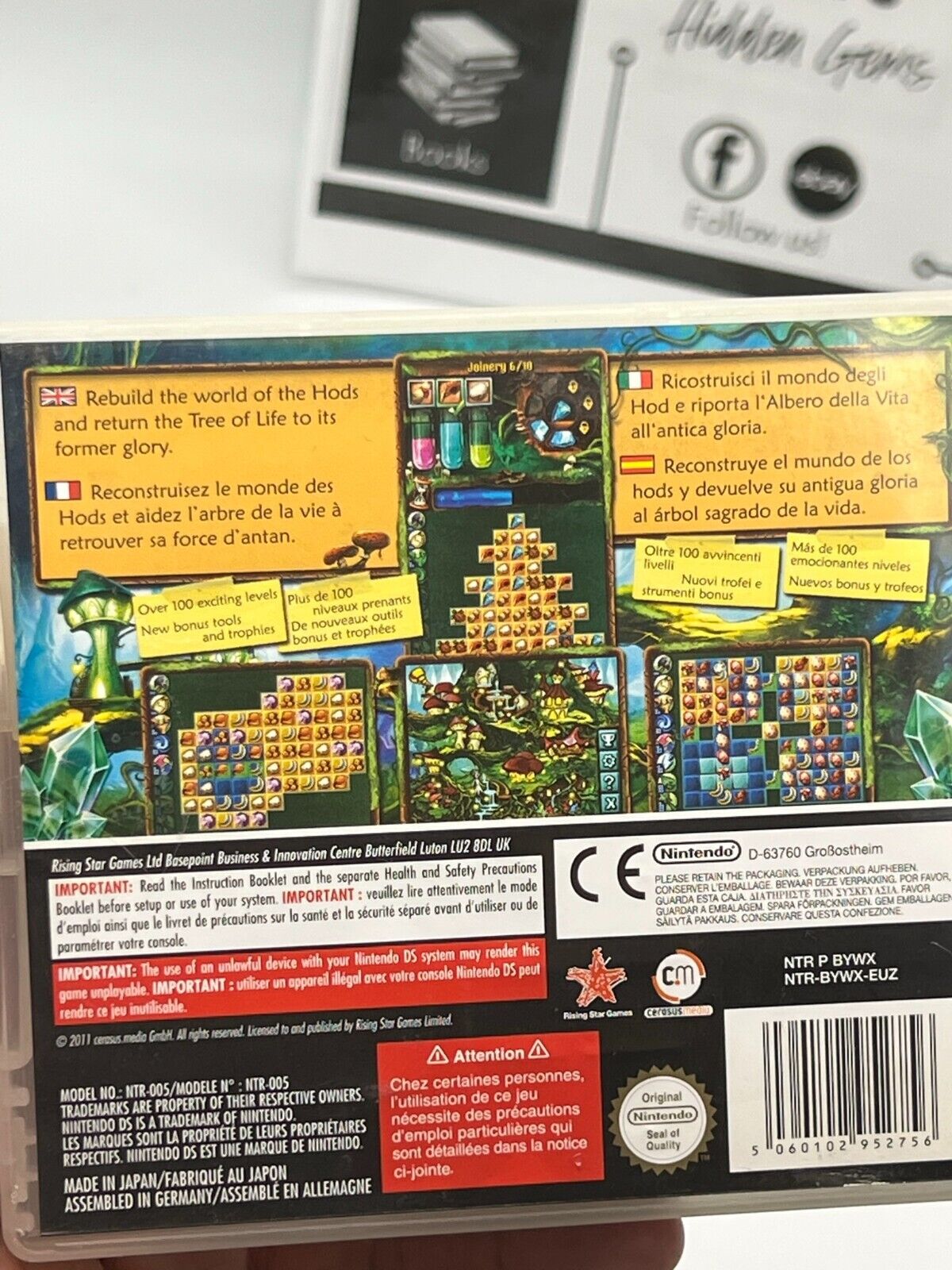 Jewel Legends Tree Of Life (Nintendo DS) - Tested - Pal Version