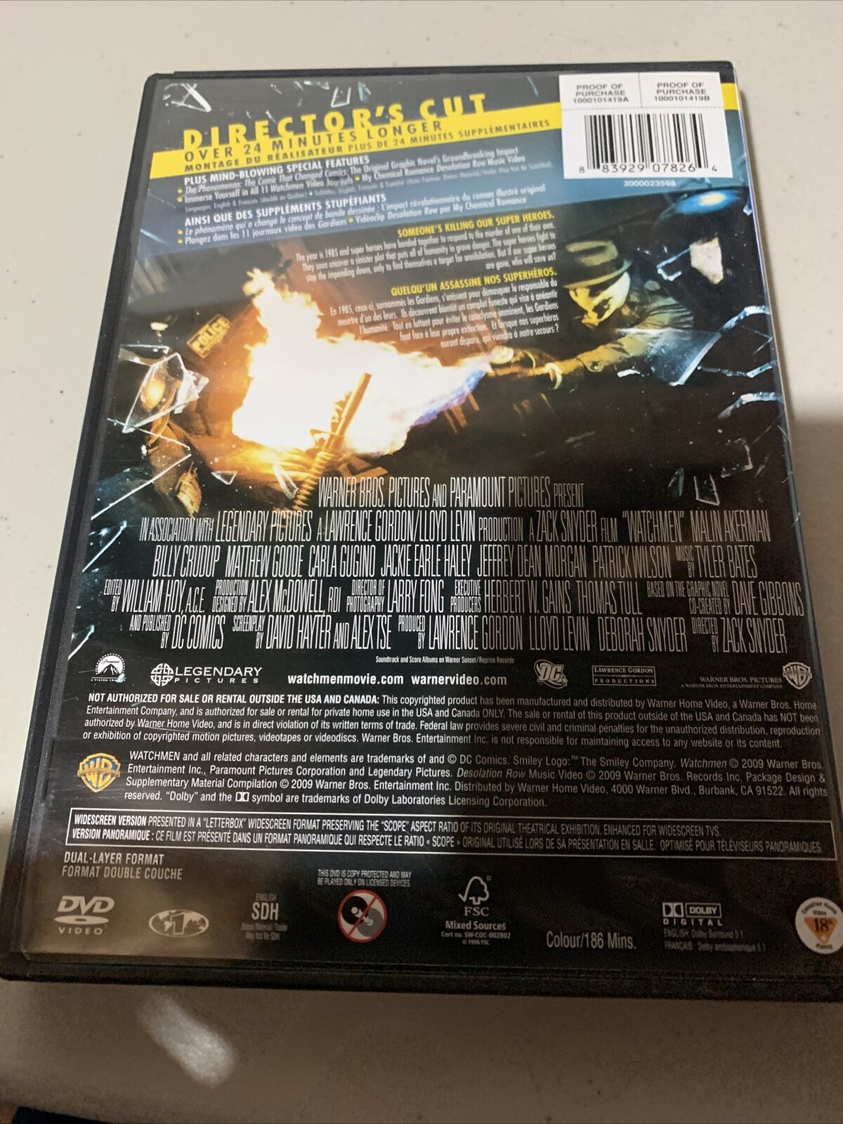 Watchmen (DVD, 2009, 2-Disc Set, Canadian Directors Cut)