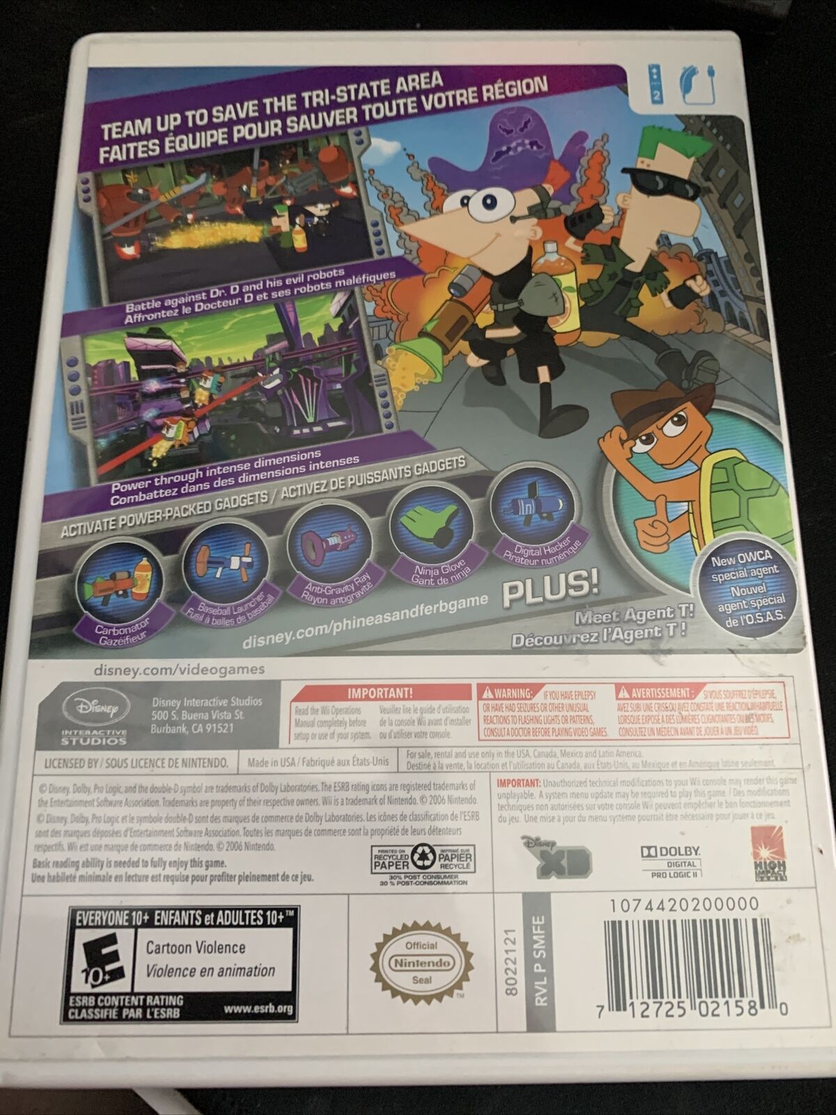 Phineas and Ferb: Across the 2nd Dimension (Nintendo Wii, 2011)