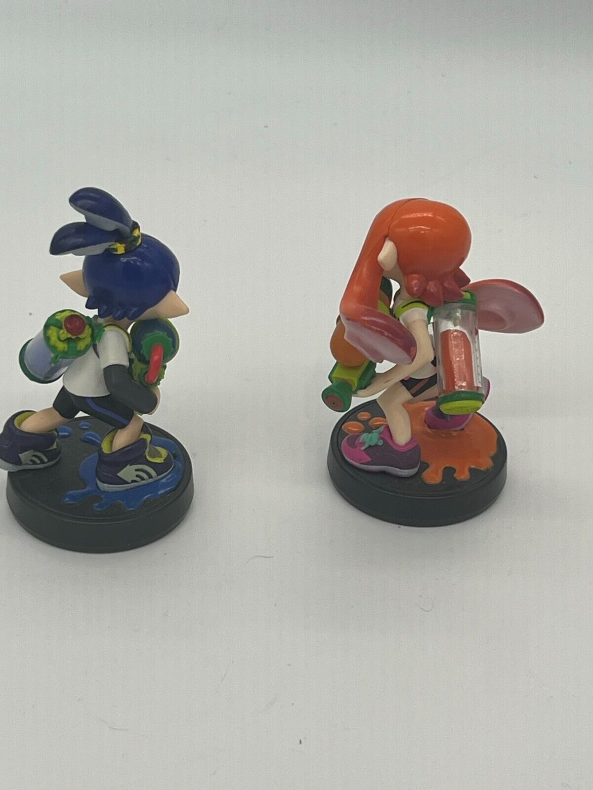 Splatoon Amiibo LOT 2 Orange Inkling Girl + Blue Inkling Boy Set Nintendo