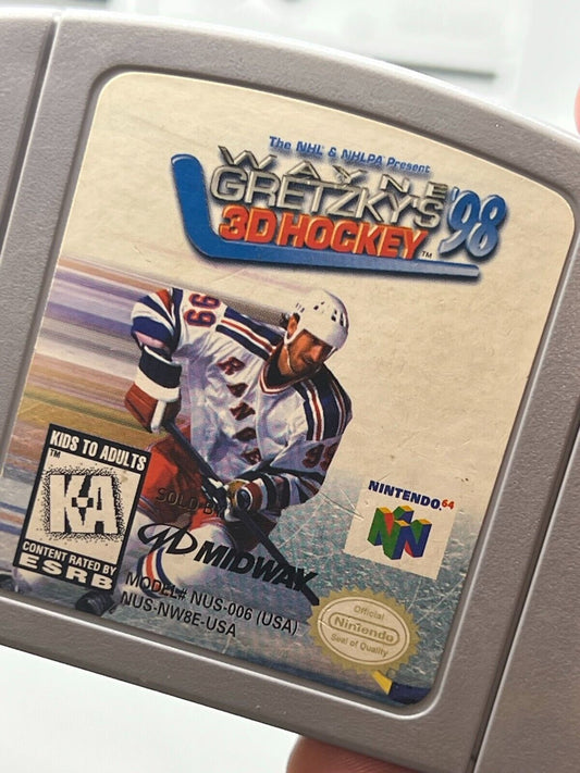 Wayne Gretzky's 3D Hockey '98 (Nintendo 64, 1997) N64 Tested