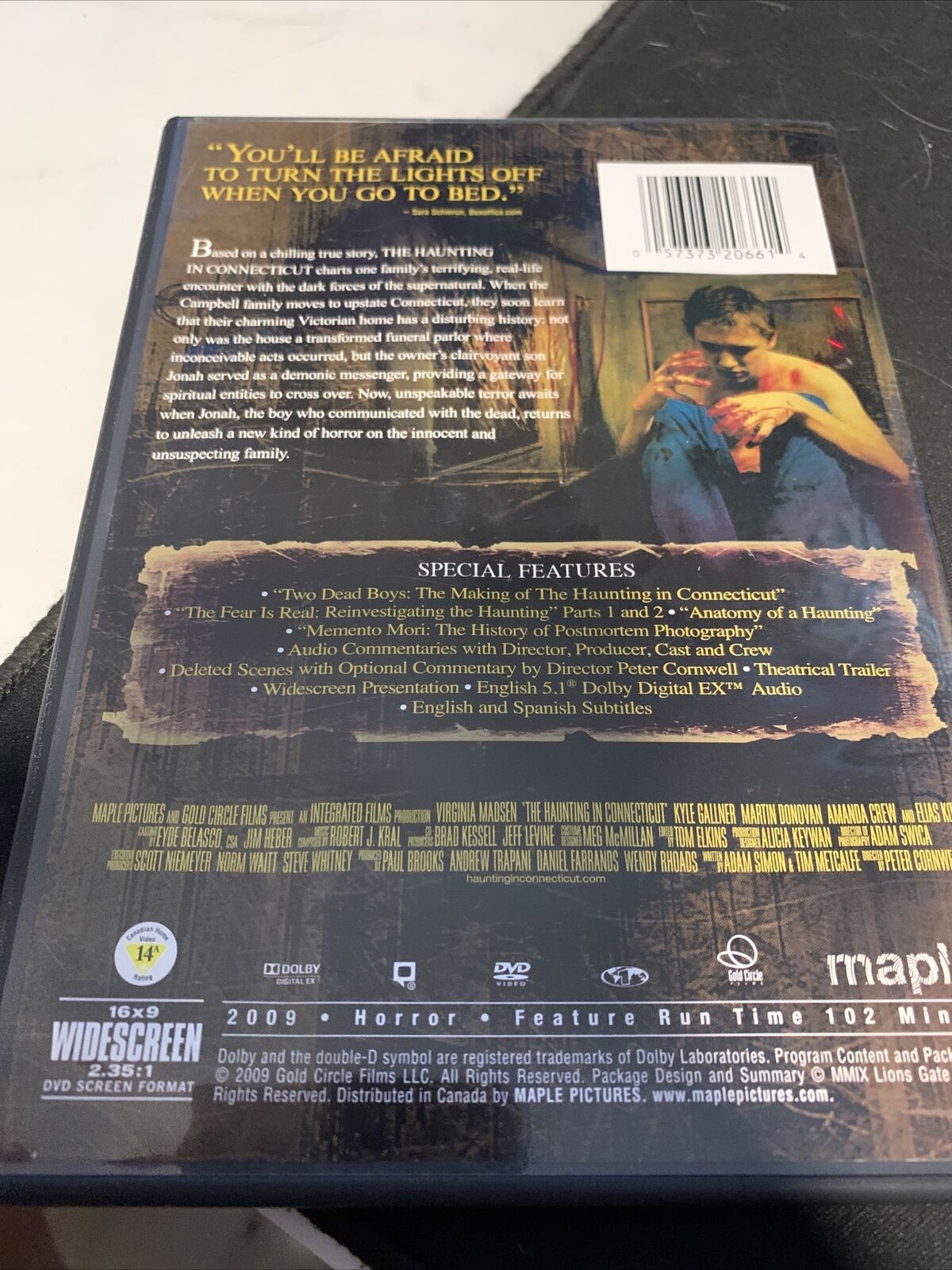 The Haunting In Connecticut- Uncut Version- DVD- Virginia Madsen- 2009- Horror