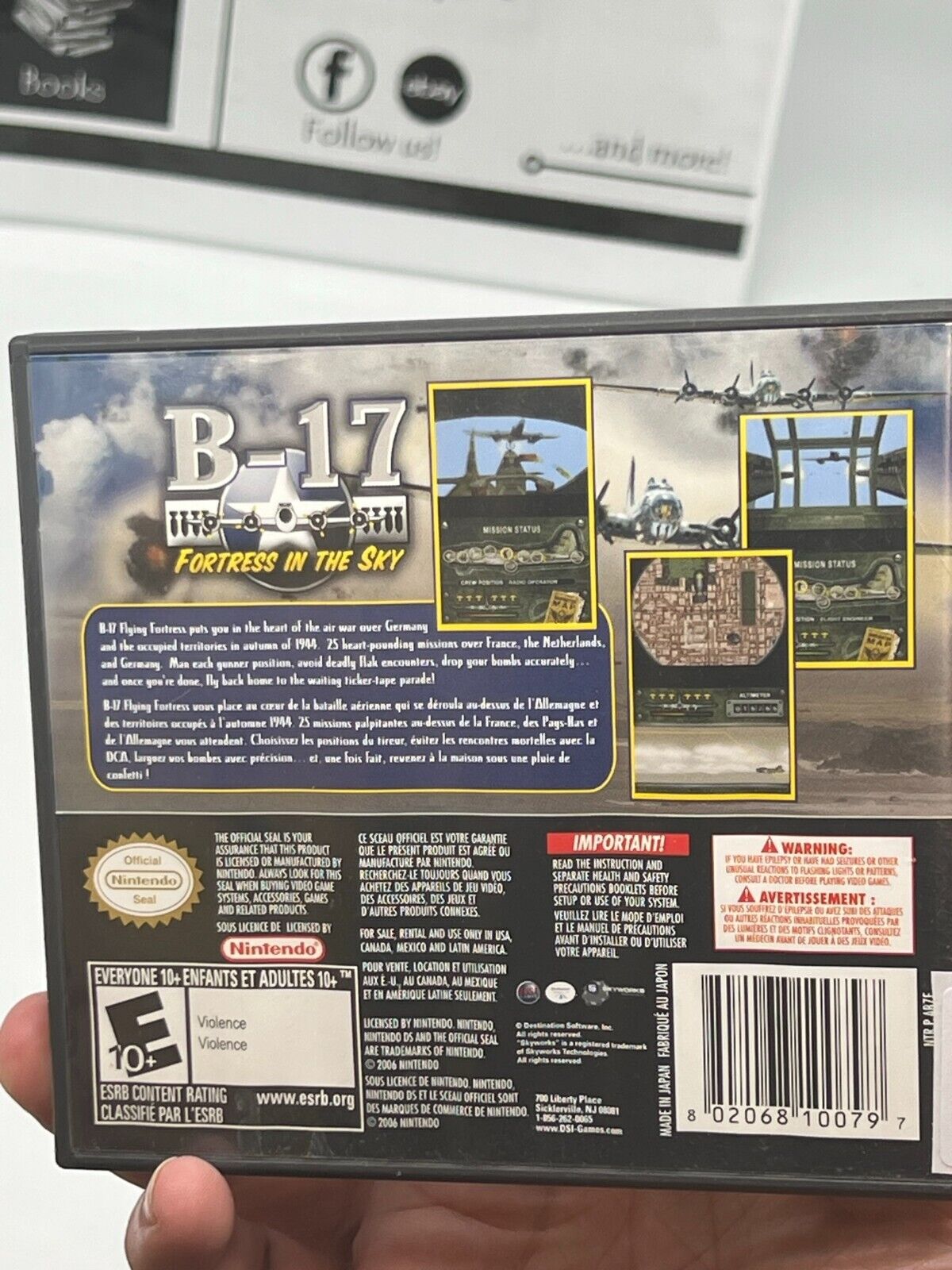 B-17: Fortress in the Sky Nintendo DS - Tested