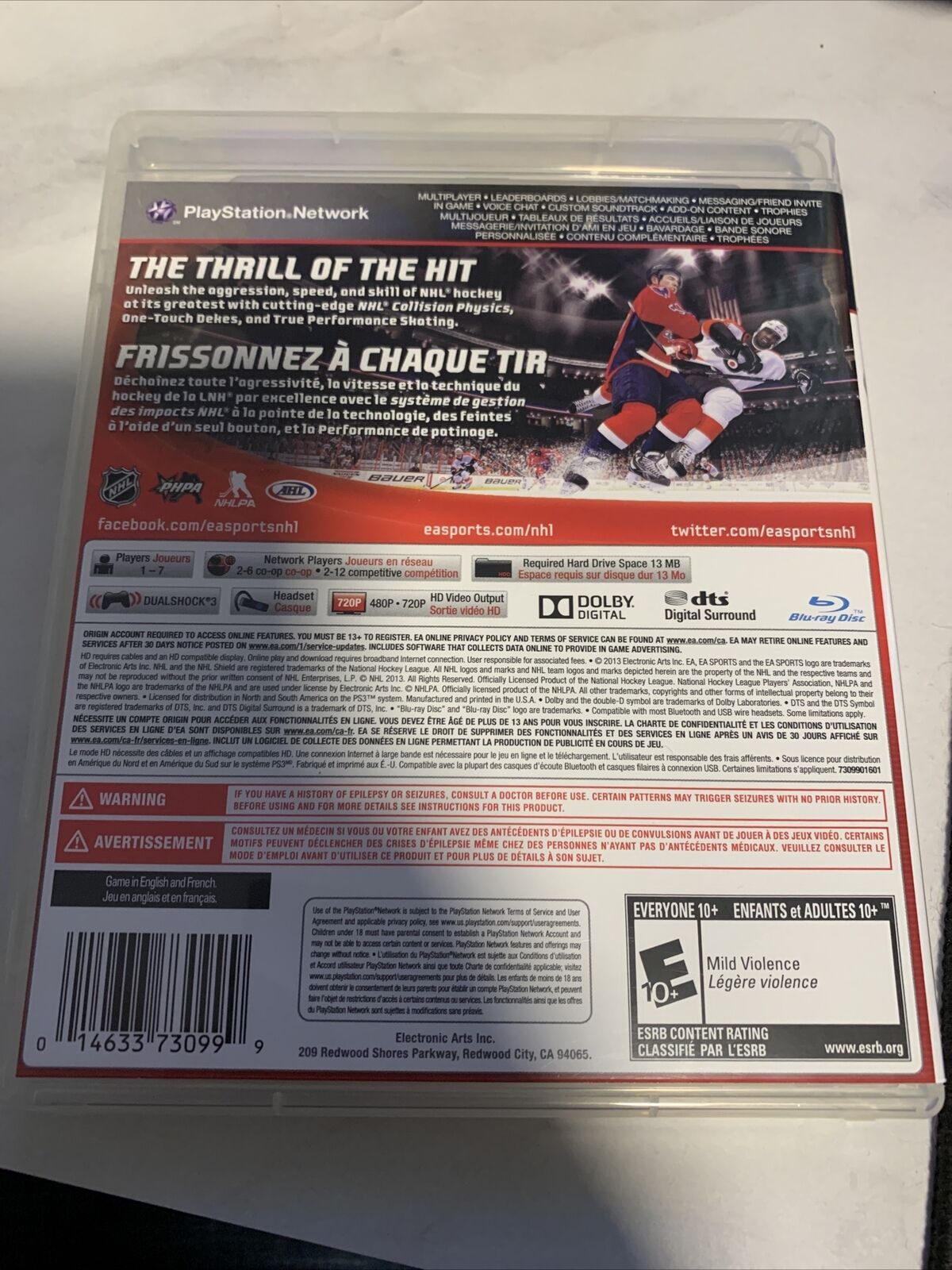 NHL 14 (Sony PlayStation 3, 2013)