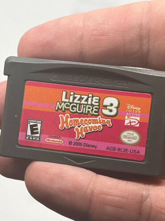 Lizzie McGuire 3: Homecoming Havoc (Nintendo Game Boy Advance, 2005) - Tested