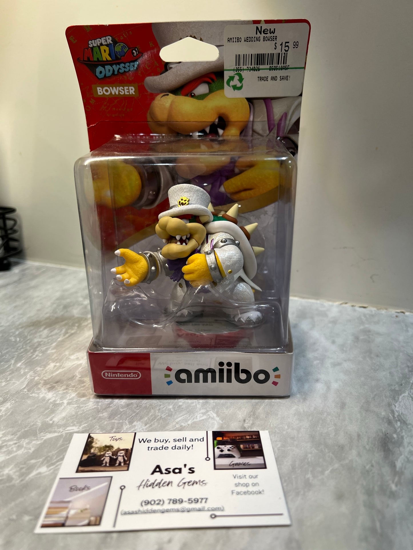 Nintendo Super Mario Odyssey Bowser Wedding Outfit Amiibo Figurine Sealed Box