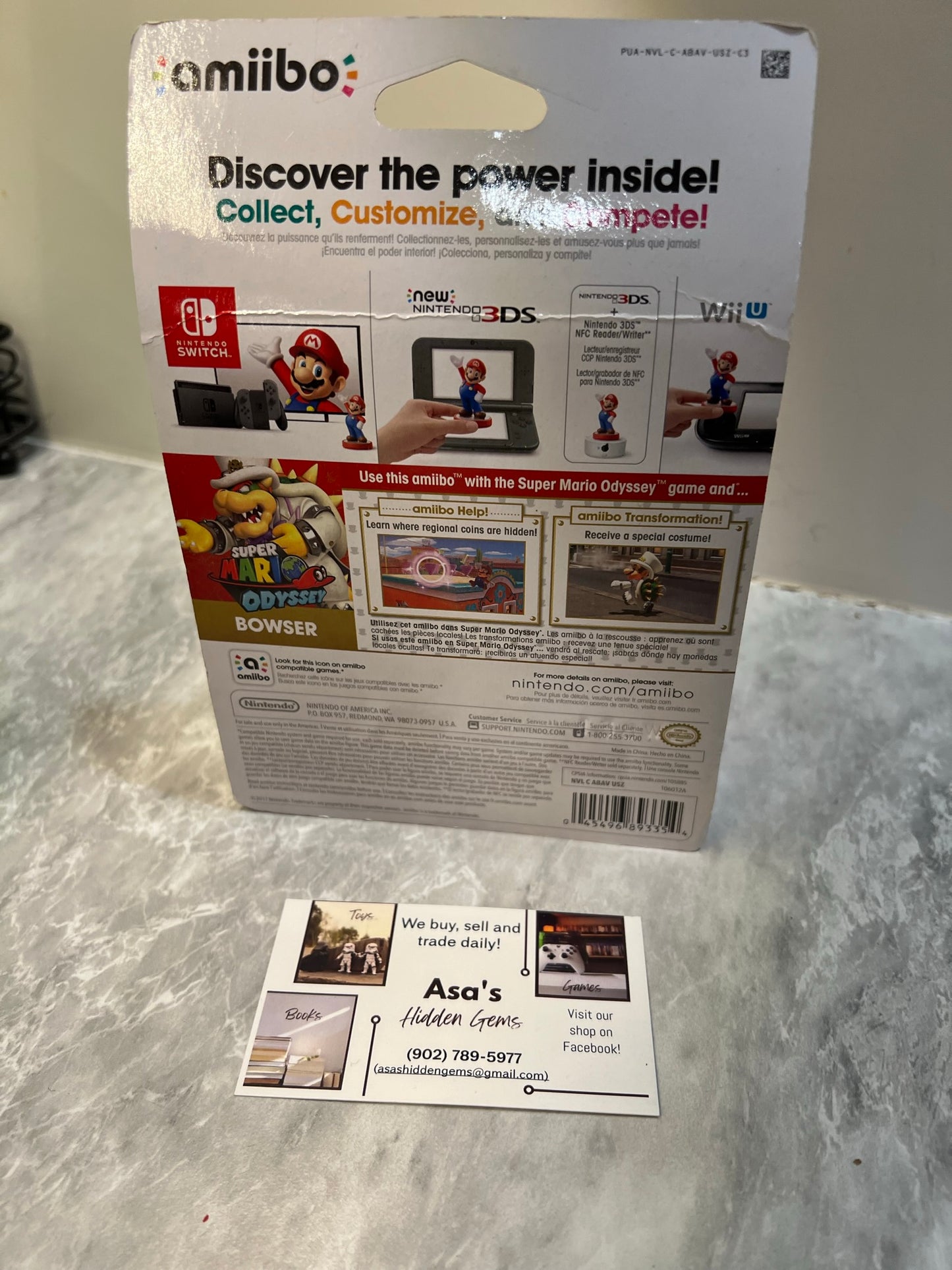 Nintendo Super Mario Odyssey Bowser Wedding Outfit Amiibo Figurine Sealed Box