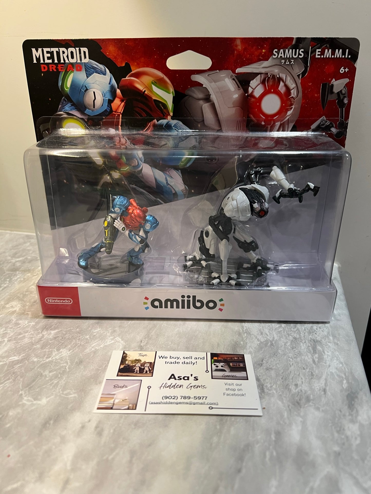 Nintendo amiibo Metroid Dread - Samus and E.M.M.I. Figures (2 Pack Set)