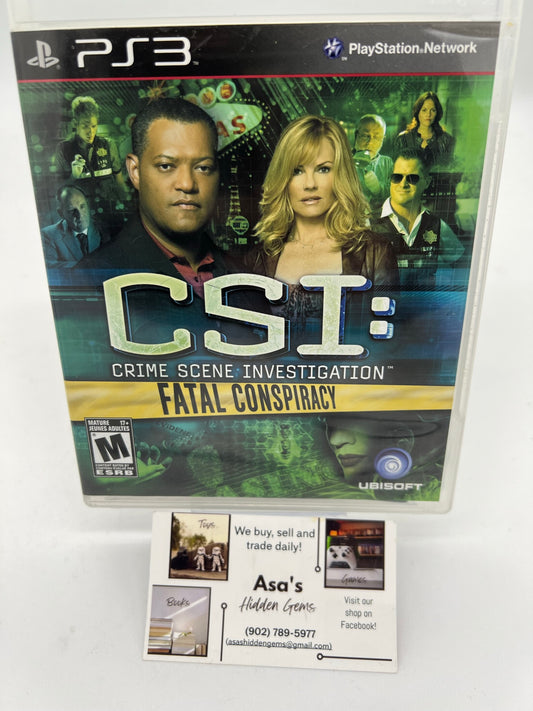 CSI: Crime Scene Investigation - Fatal Conspiracy (Sony PlayStation 3, PS3 2010)